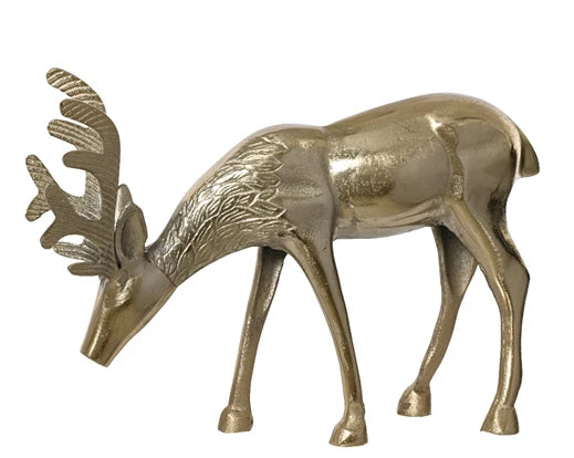 Light Gold Standing Eating Deer