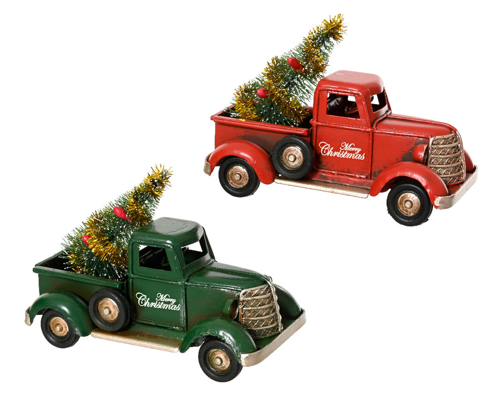 Vintage Truck carrying a Christmas Tree