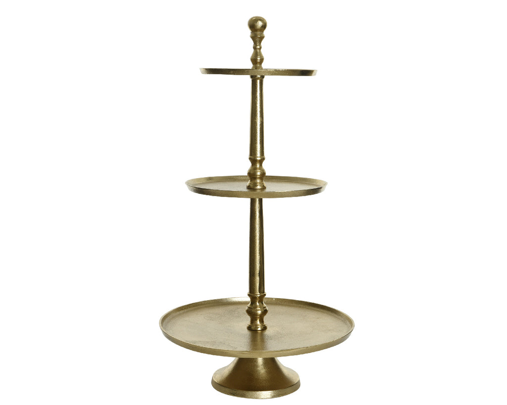 3-tier Round gold cake stand