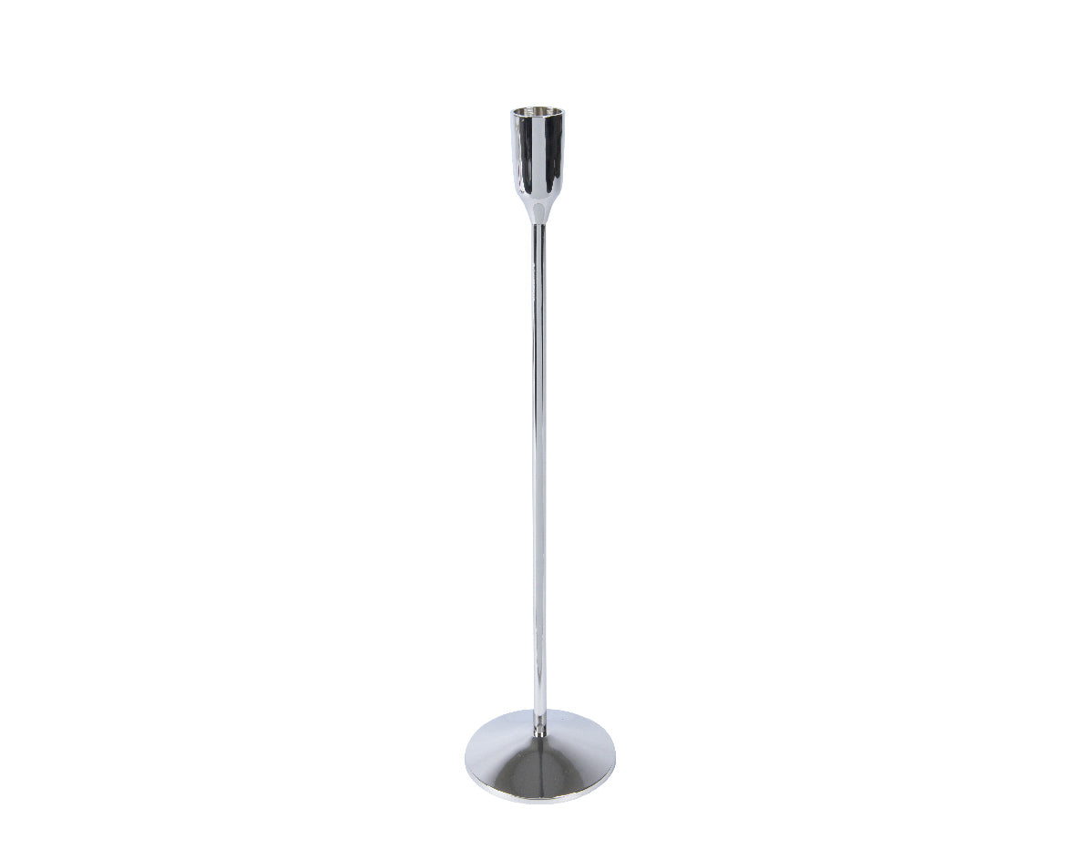 Silver candle holder large