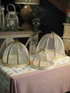 Bamboo food covers with removable lid