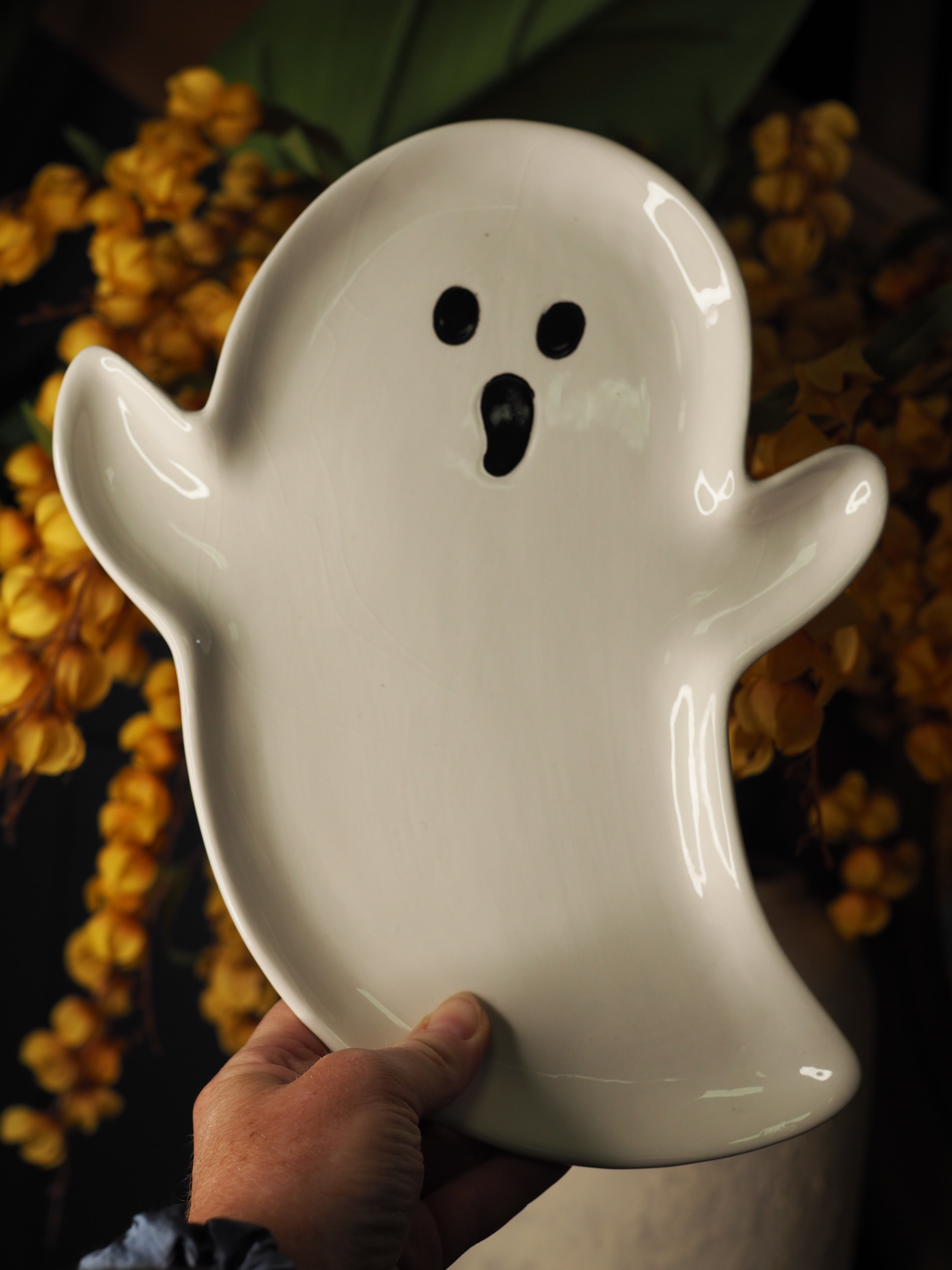 Porcelain Ghost Plate Large
