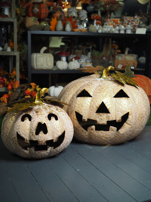 Gold Halloween pumpkins