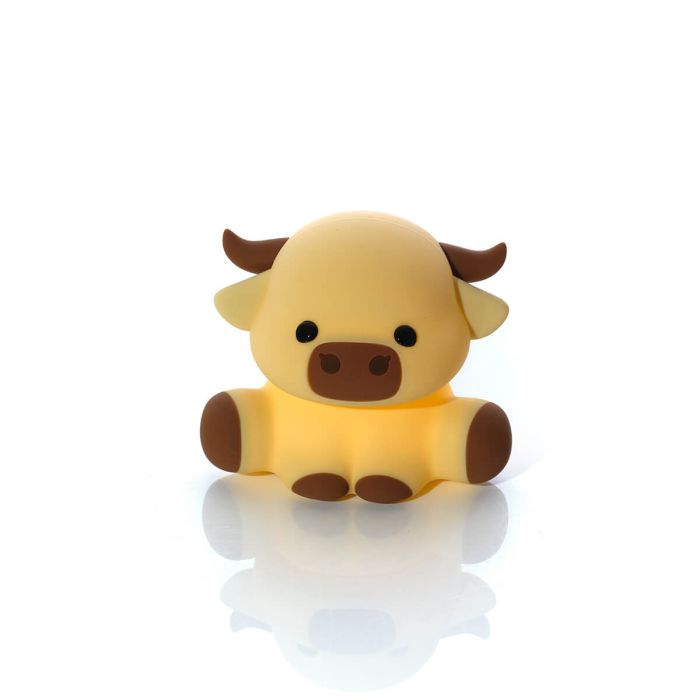 Highland cow rechargeable silicone night light