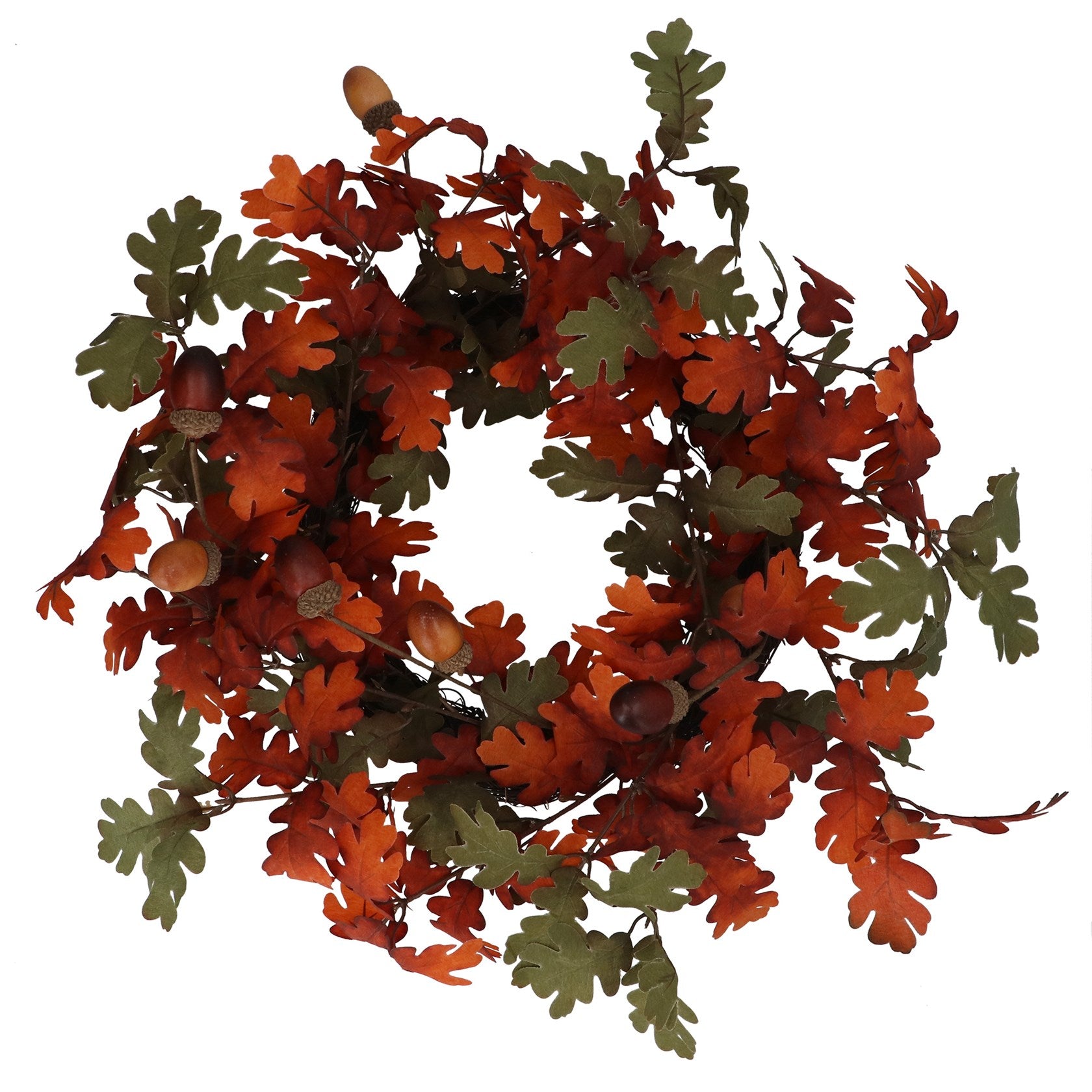 Autumn oak leaf & acorn wreath