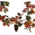 Mixed pumpkin & cone garland
