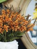 Sienna orange mini bell flower spray