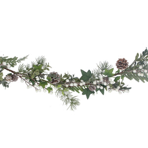 Ivy fir and white berry garland