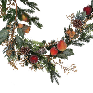 Luxurious frosted fruit and berry garland
