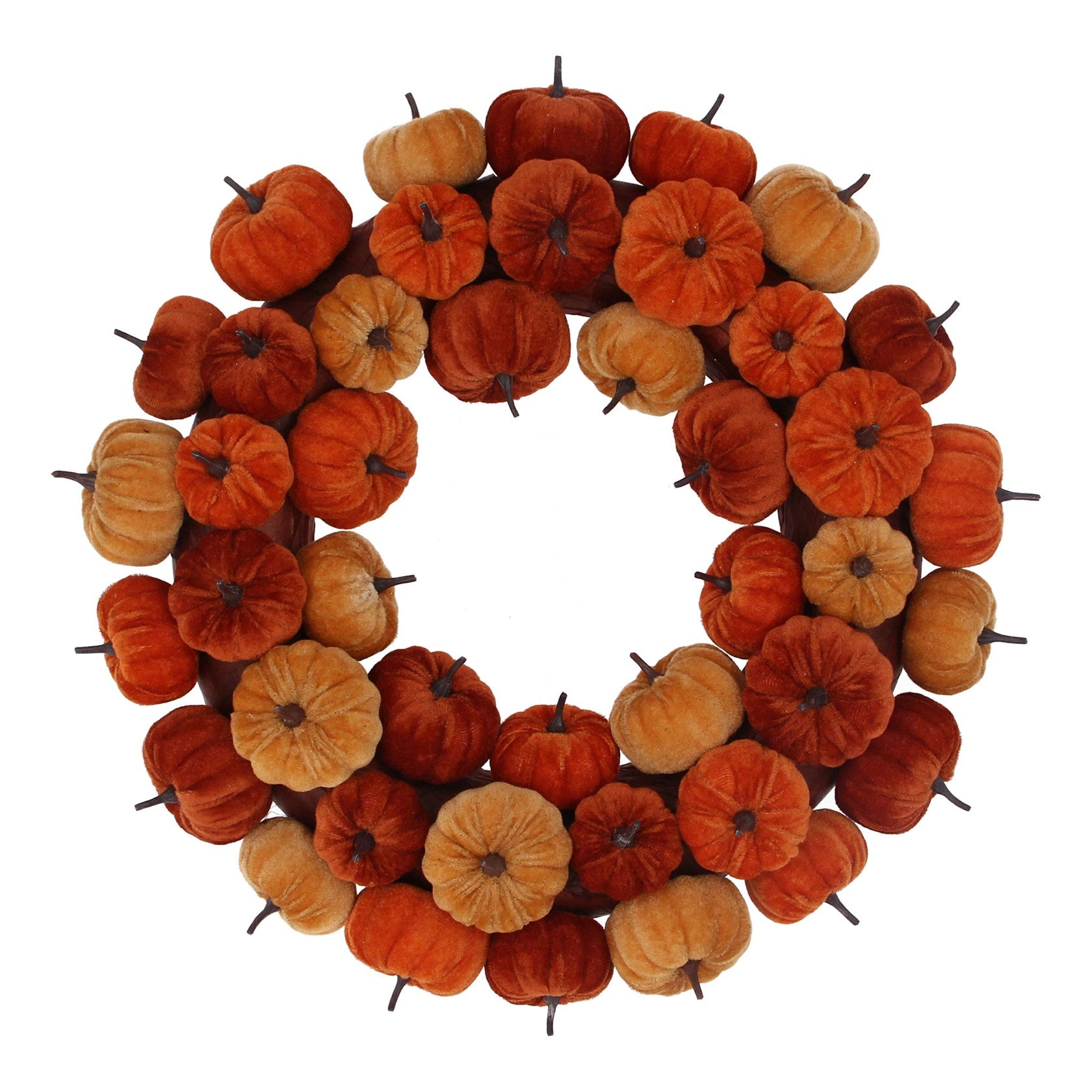 Autumn mix velvet pumpkin wreath