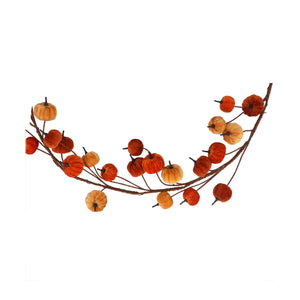 Autumn velvet pumpkin garland