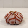 Red striped knitted pumpkin