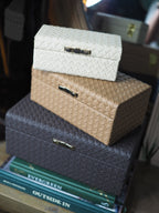 Chests with iron bow closure - Set of 3