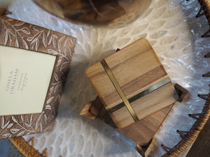 Acacia coaster set