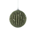 Rosemary green shatterproof bauble with sequins
