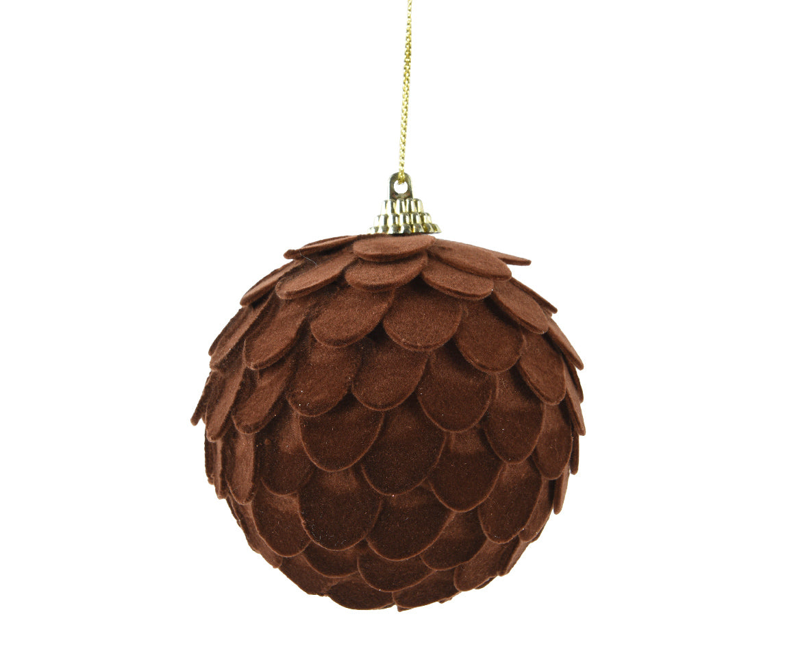 Espresso Pinecone Style Foam Bauble
