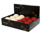 Glitter checked shatterproof bauble (10cm)