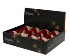 Flocked Sequin Oxblood Foam Bauble 10cm
