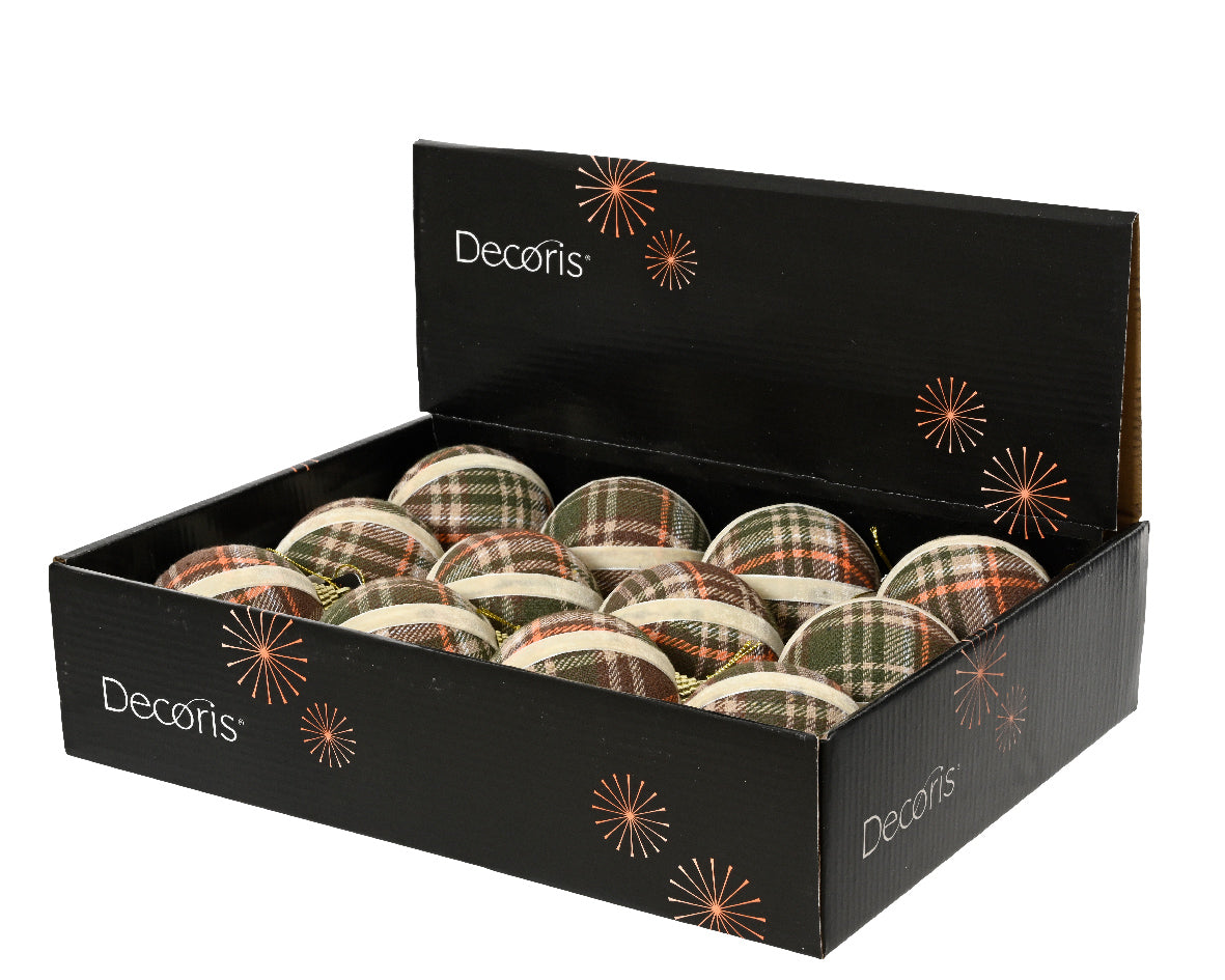 Fabric Checked Foam Velvet Bauble
