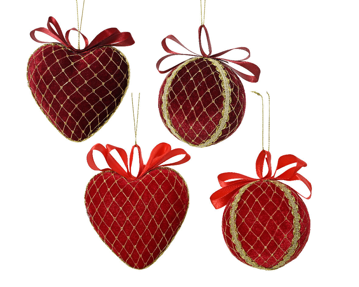 Velvet Hanging Decoration with Lace and Bow