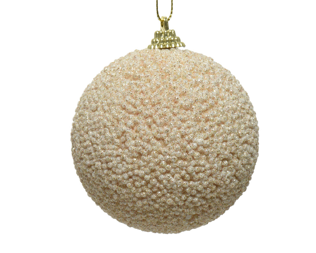 Pearl glittery beaded bauble