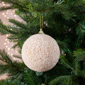 Pearl glittery beaded shatterproof bauble