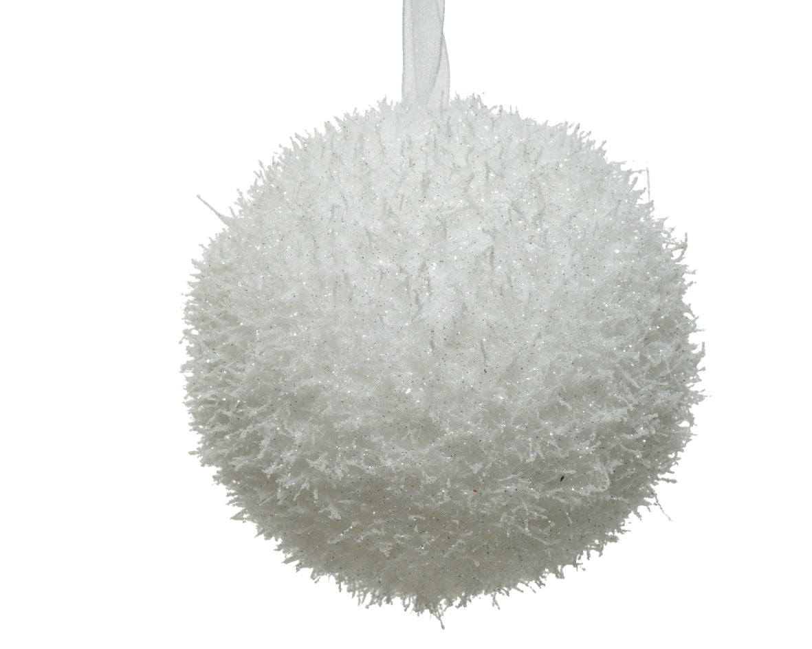 White Ice Foam Bauble