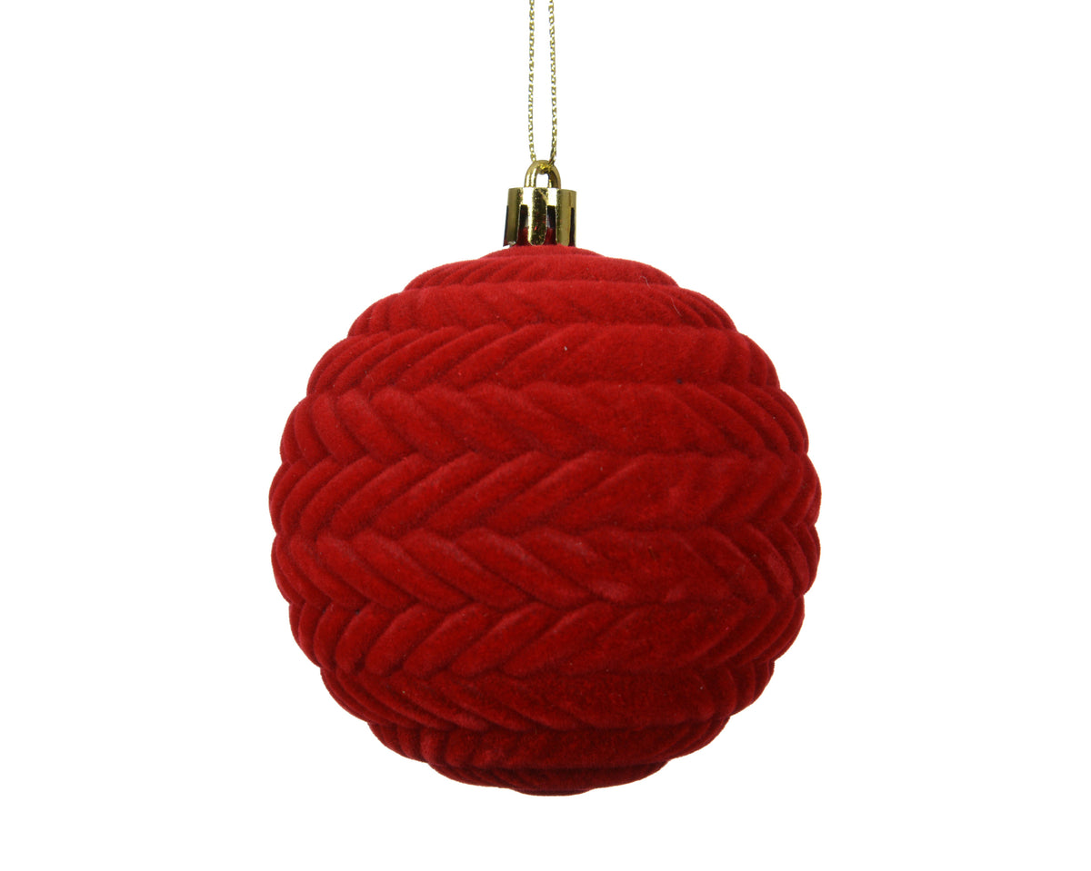 Christmas red velvet shatterproof bauble