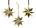Christmas star shatterproof hanging decorations with velvet ribbon