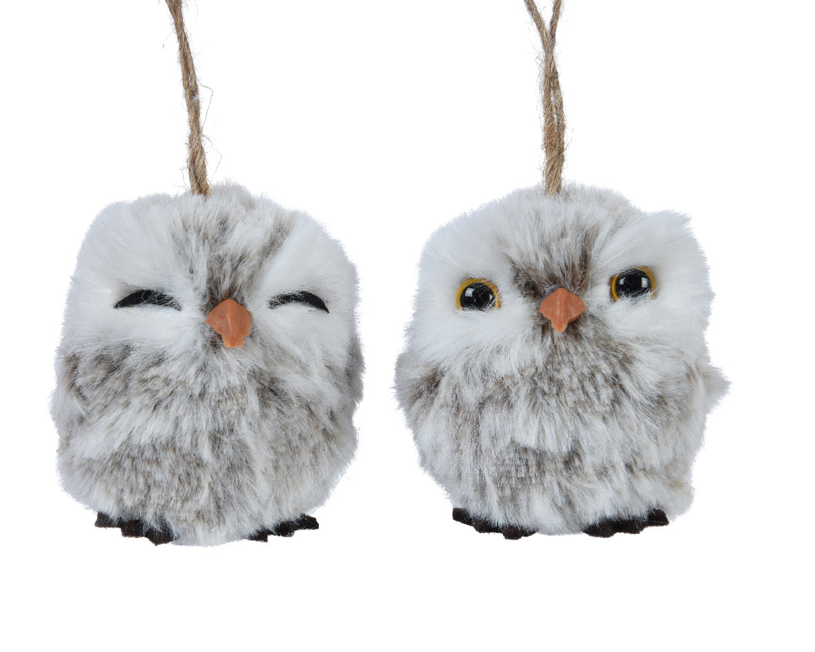 Cute grey owl hanging decs