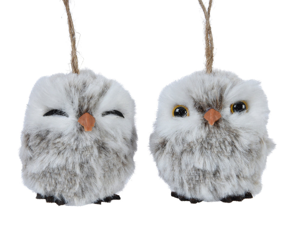 Cute grey owl hanging decs