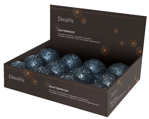 Midnight blue glitter foam bauble