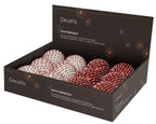 Candy cane foam round baubles (10cm)