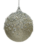 Champagne glitzy beaded shatterproof baubles