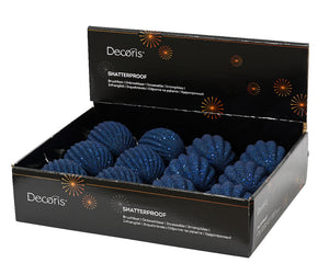 Midnight blue glitter foam bauble (2 styles)