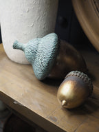 Small verdigris acorn