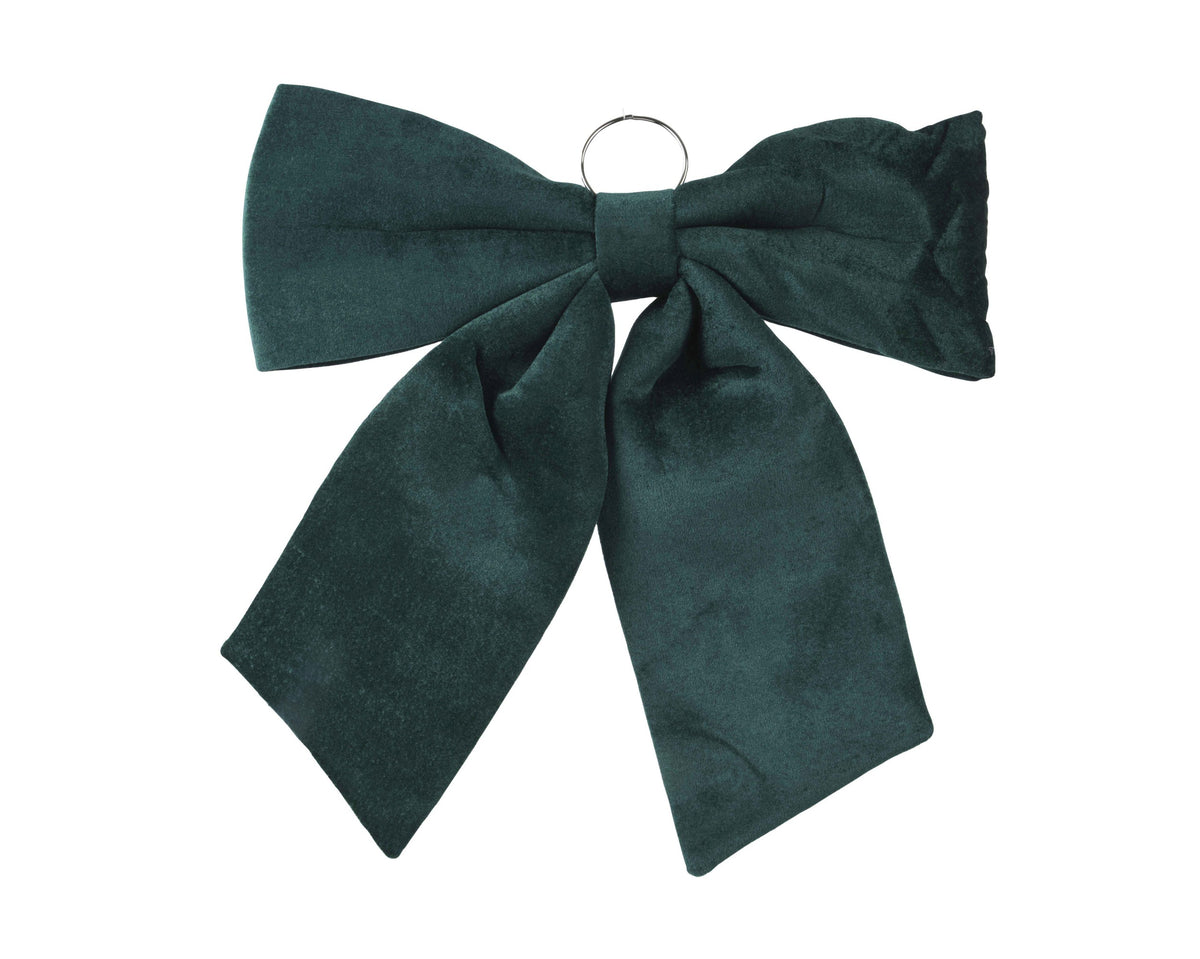 Dark green velvet bow, 62cm