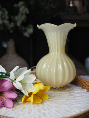 Irregular shaped glass vase