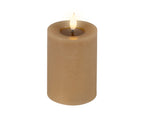 LED realistic wick light brown candle, 13.5cm
