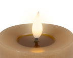 LED realistic wick light brown candle, 13.5cm