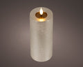 LED realistic wick light grey candle, 20cm