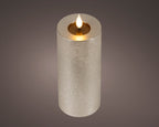LED realistic wick light grey candle, 20cm
