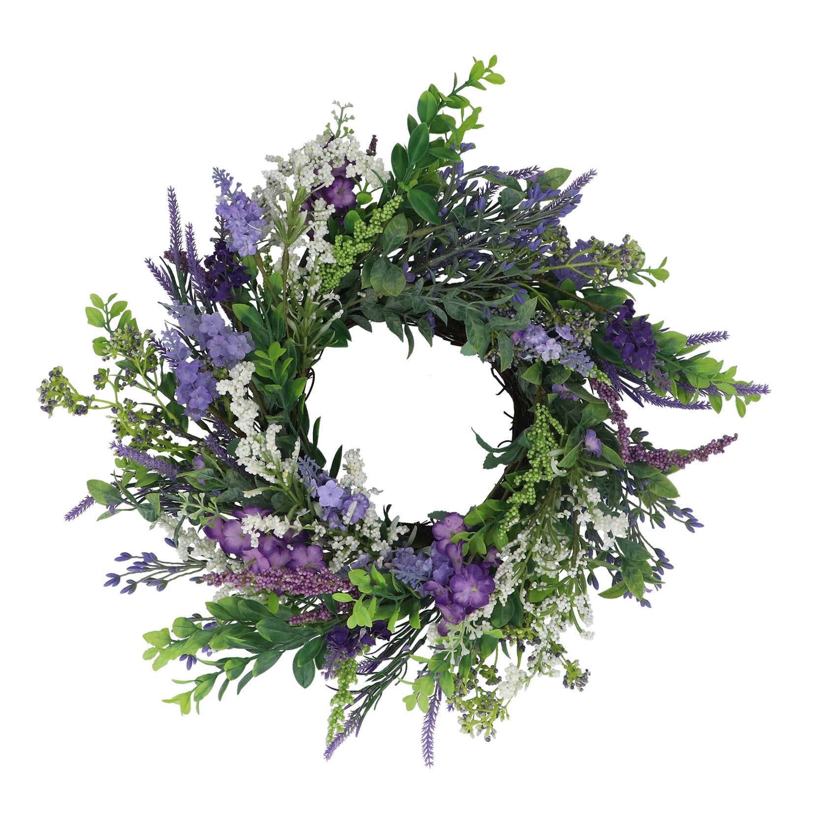 Lavender and heather wreath