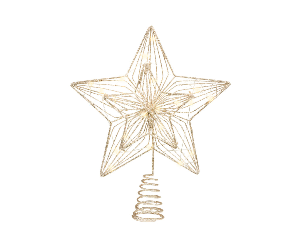 Micro LED champagne gold treetopper