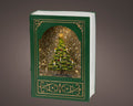 LED Christmas book water spinner with music