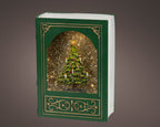 LED Christmas book water spinner with music