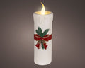 Tall white battery operated Christmas candle