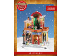 Musical LED Christmas store with Santa