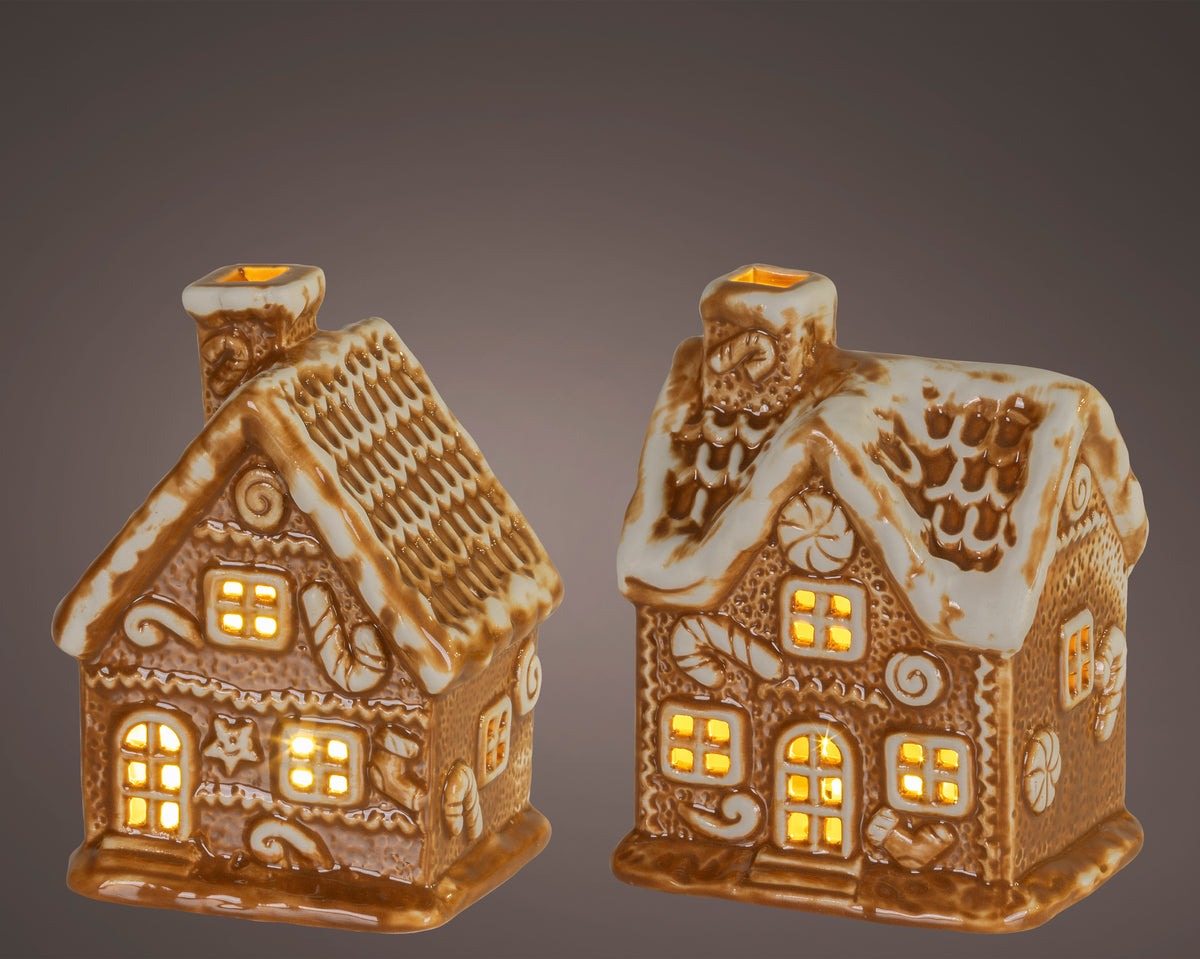Micro LED gingerbread house