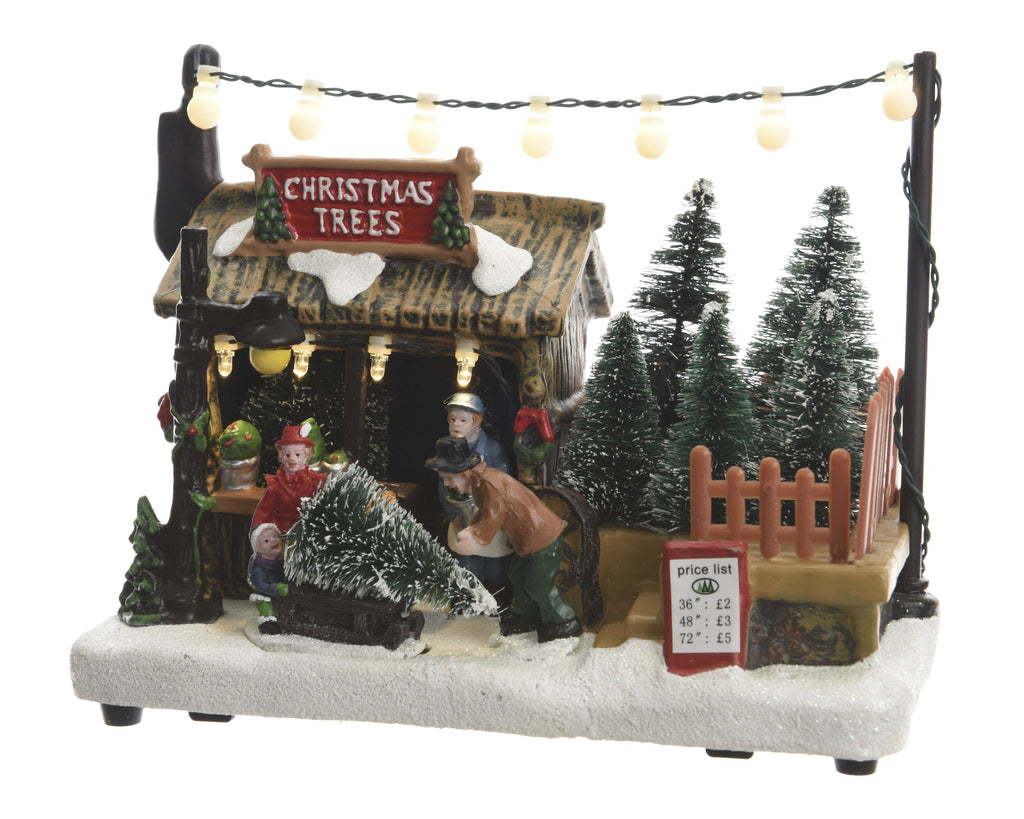 Christmas tree market light up